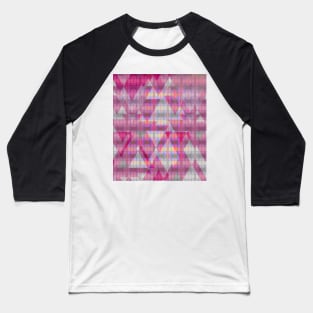 Pink and iridescent triangles Baseball T-Shirt